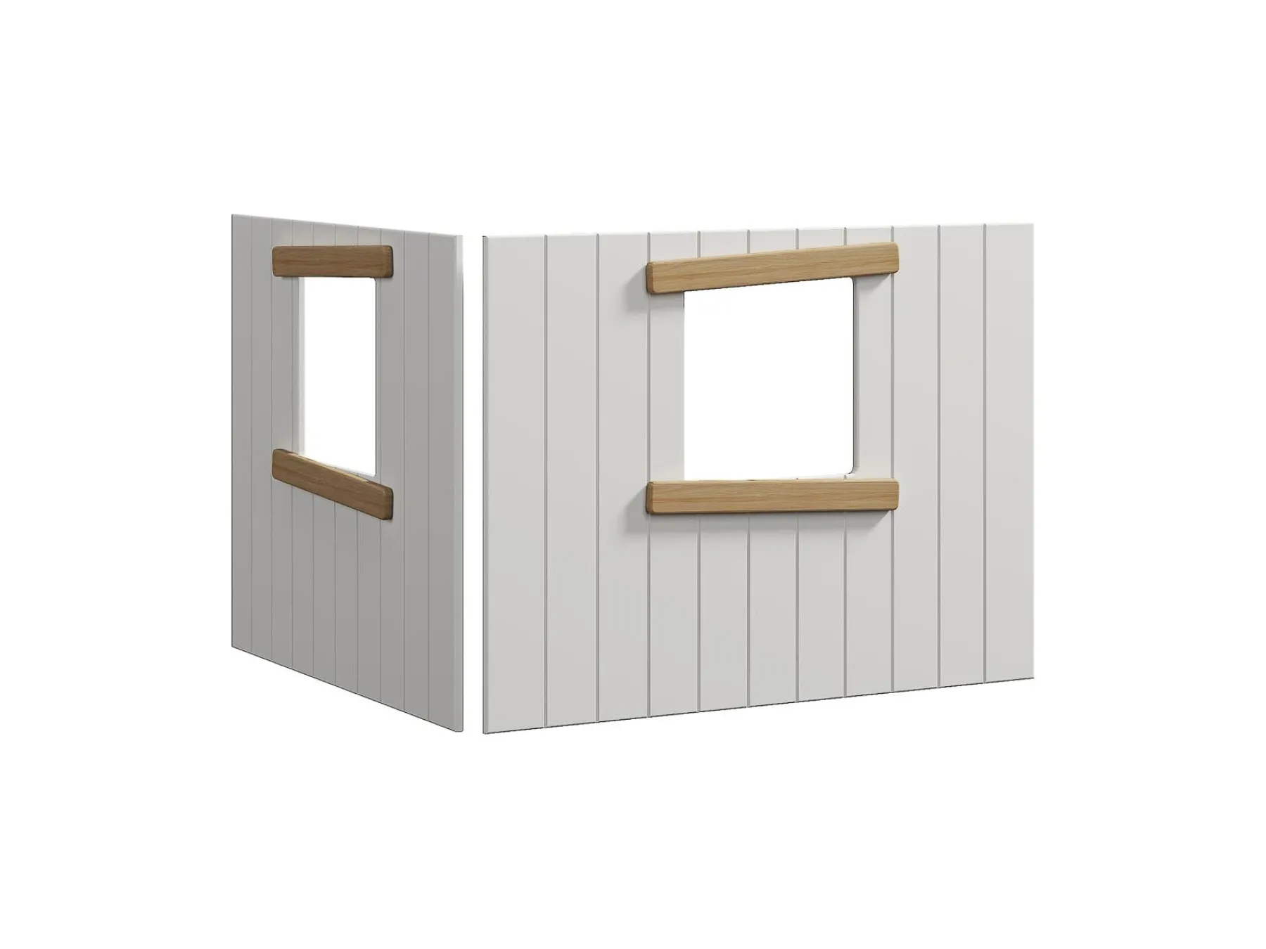 FLEXA Baumhaus-Bettenfronten, Fensterrahmen aus Holz White/oak Fashion