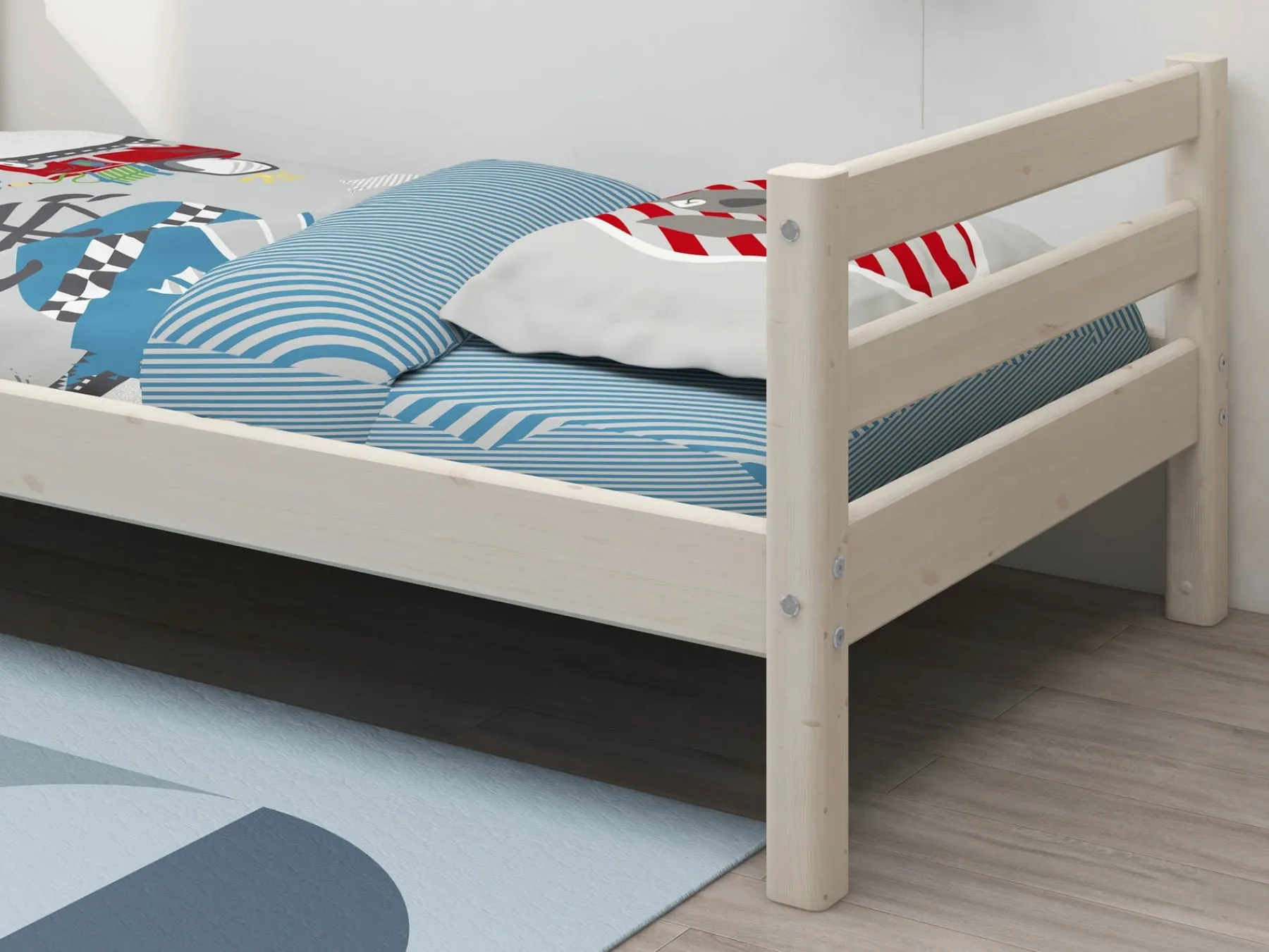 FLEXA Einzelbett Whitewashedpine Cheap
