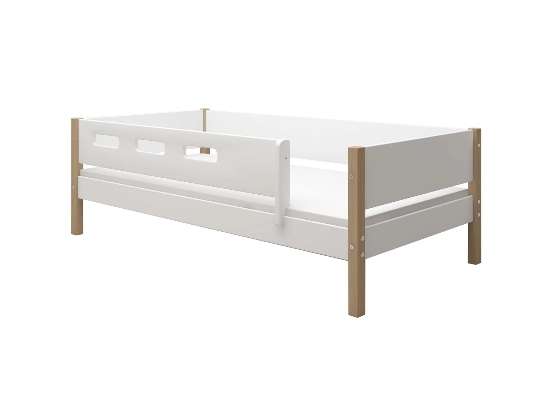 FLEXA EINZELBETT MIT ABSTURZSICHERUNG White/oak Shop