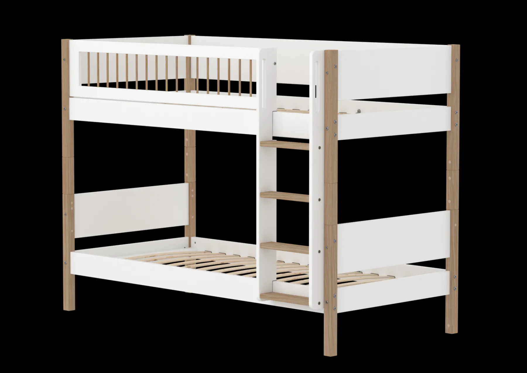FLEXA Etagenbett White/oak Cheap