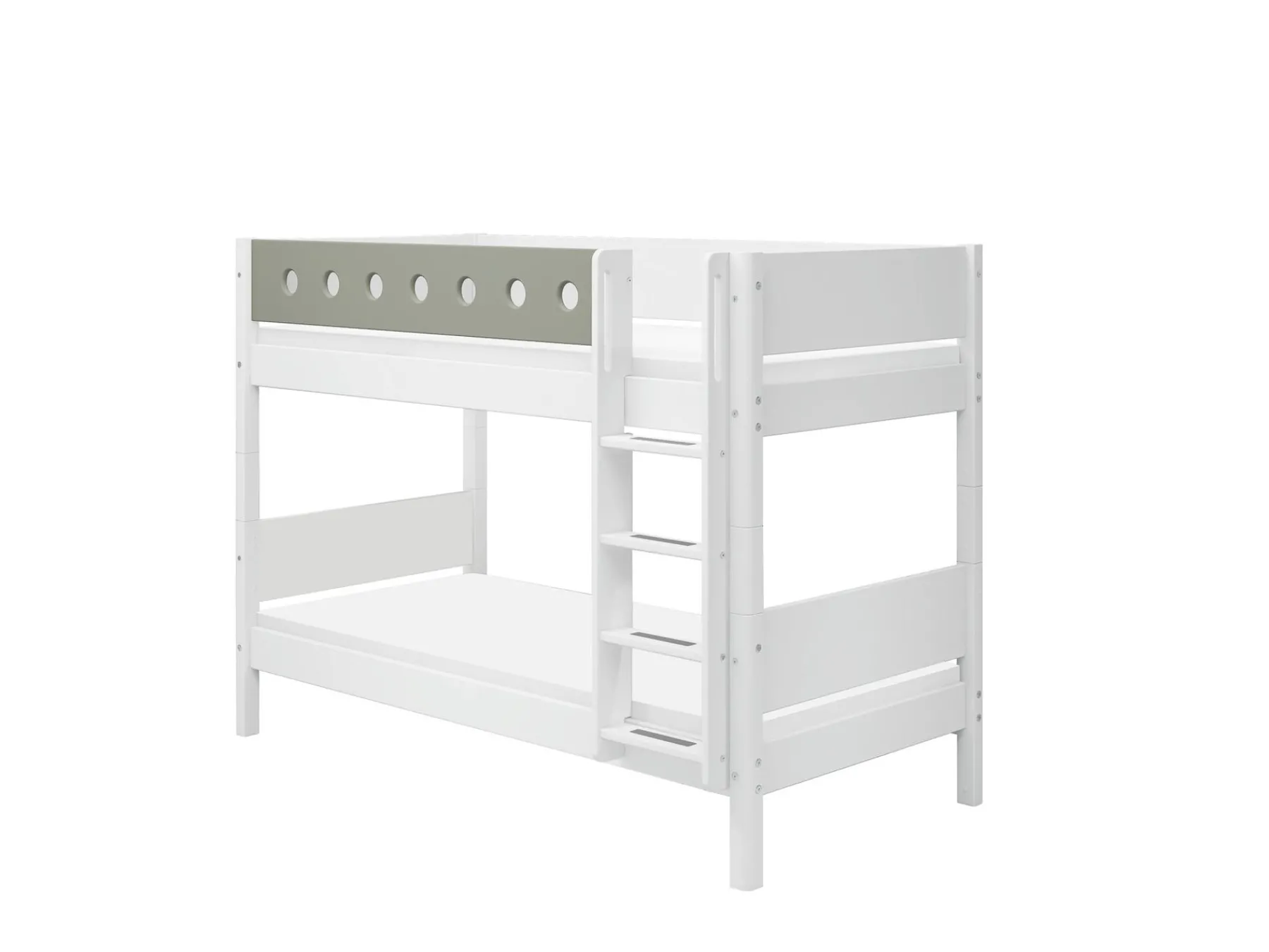 FLEXA Etagenbett mit senkrechter Leiter White/naturalgreen Clearance
