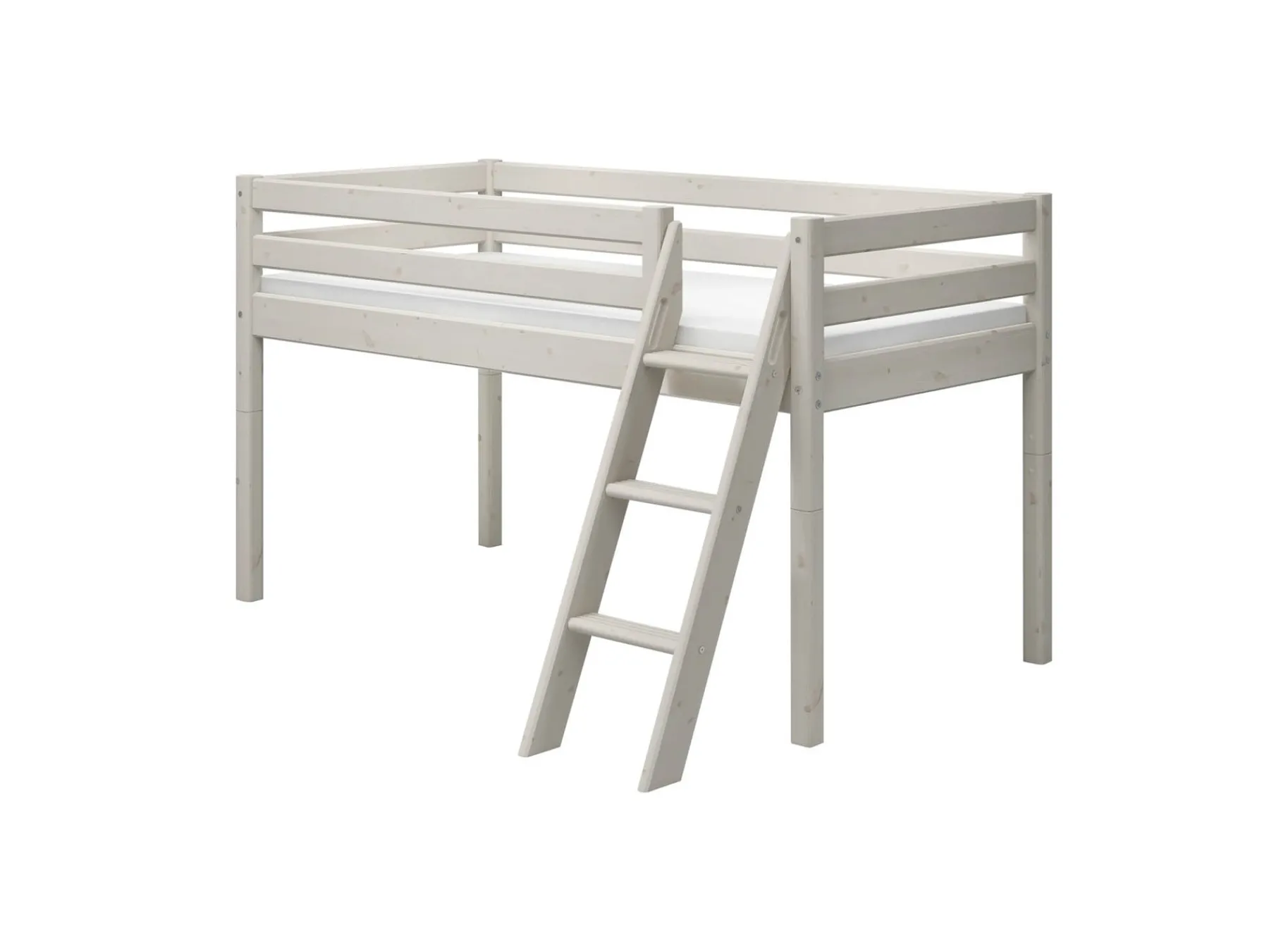 FLEXA Halbhohes Bett mit Schrägleiter Whitewashedpine Discount