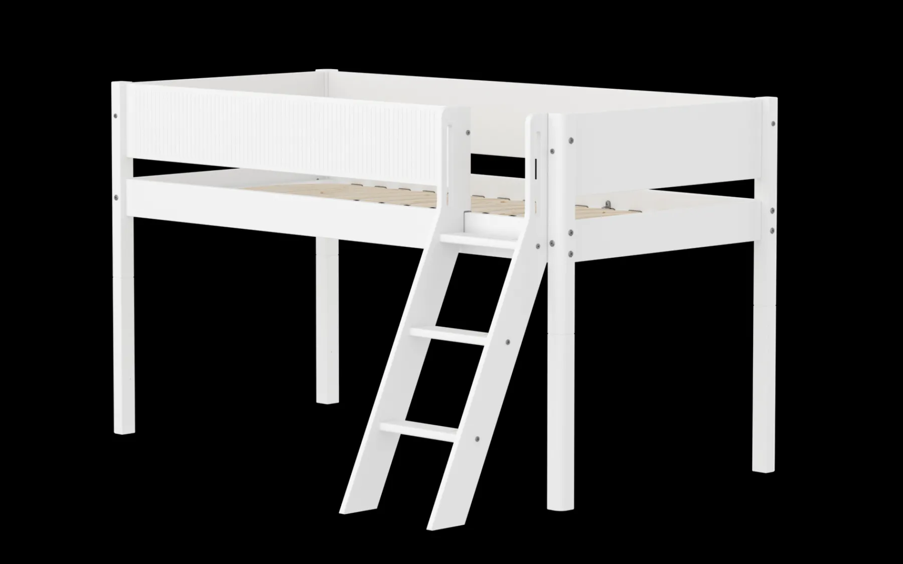 FLEXA Halbhohes Bett mit Schrägleiter White Flash Sale