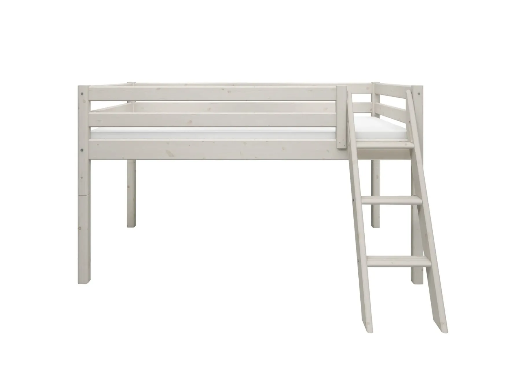 FLEXA Halbhohes Bett mit Schrägleiter Whitewashedpine Discount