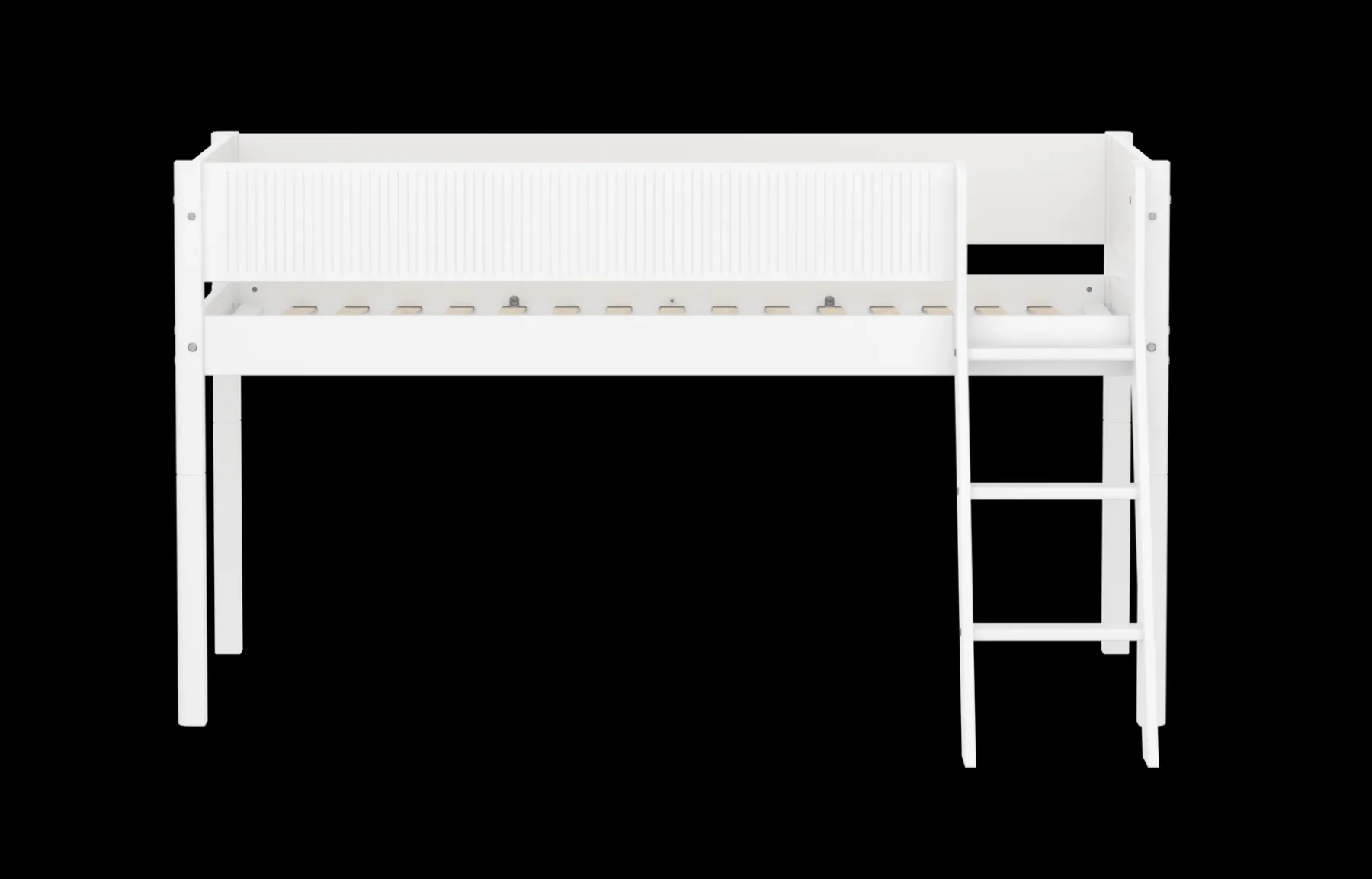 FLEXA Halbhohes Bett mit Schrägleiter White Flash Sale