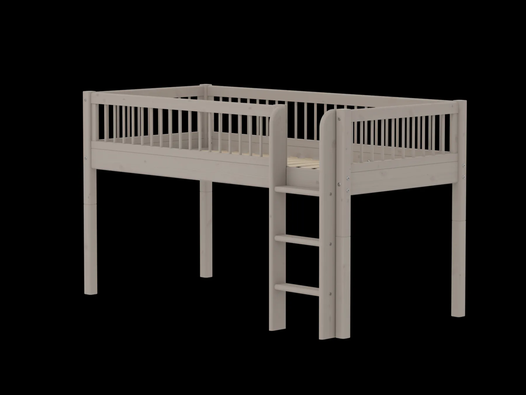 FLEXA Halbhohes Bett mit senkrechter Leiter Greywashedpine Sale