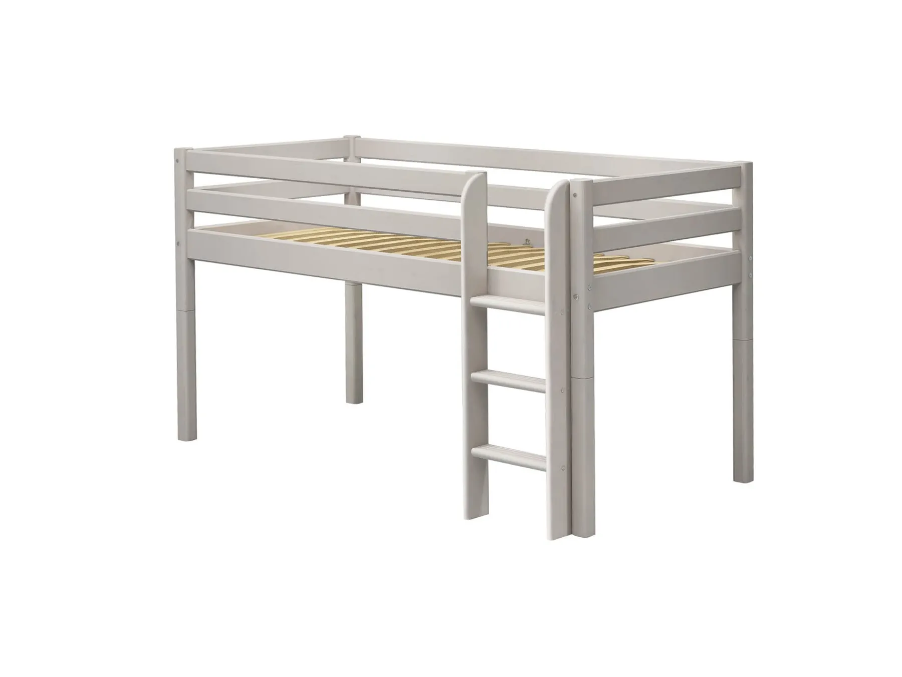 FLEXA Halbhohes Bett mit senkrechter Leiter Greywashedpine Cheap