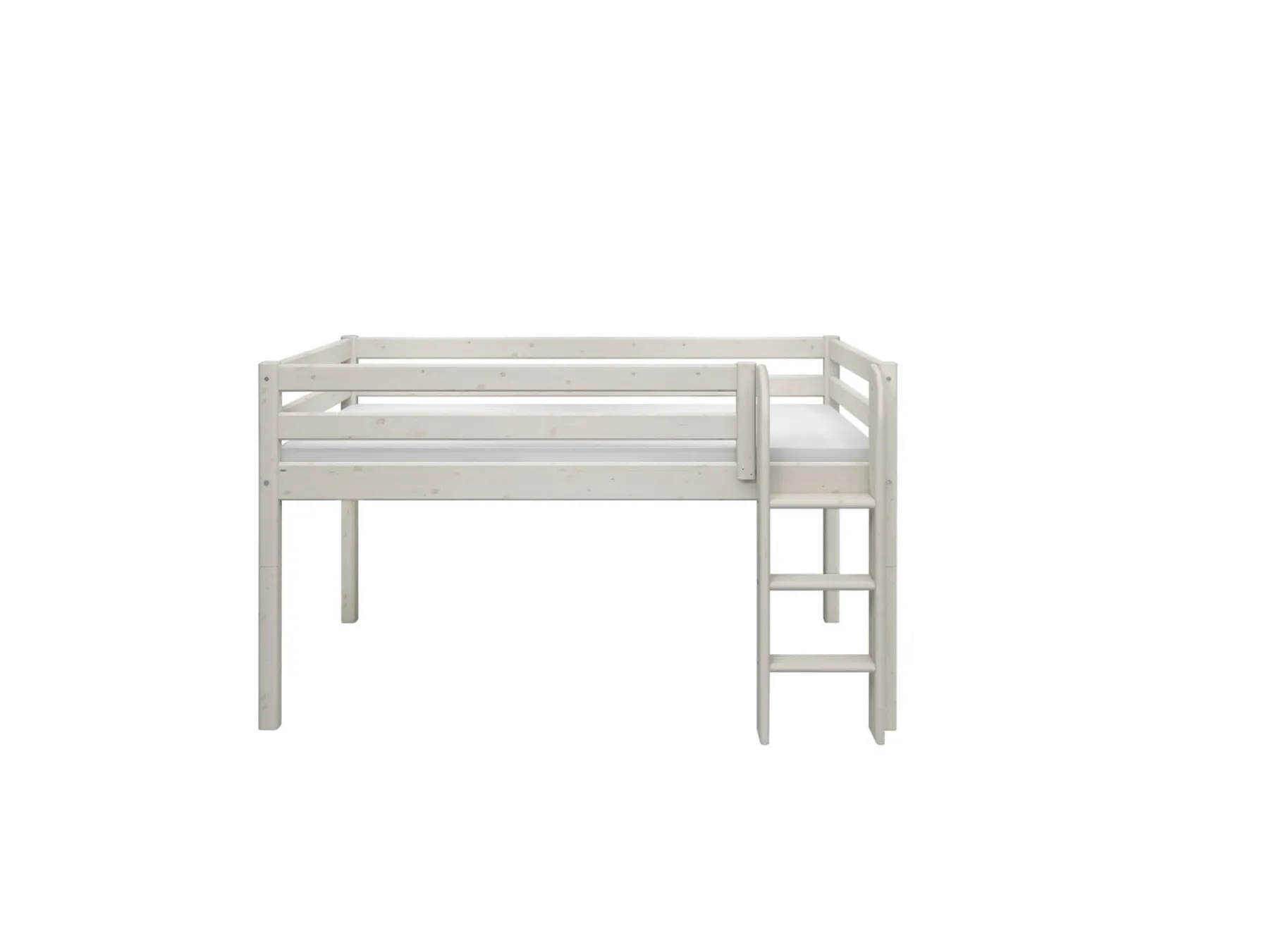 FLEXA Halbhohes Bett mit senkrechter Leiter Greywashedpine Cheap