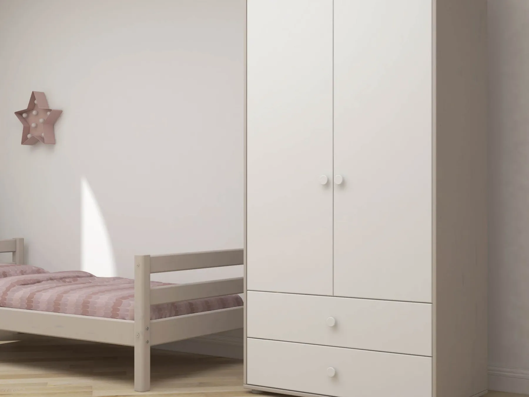 FLEXA Kleiderschrank White/greywashedpine Outlet
