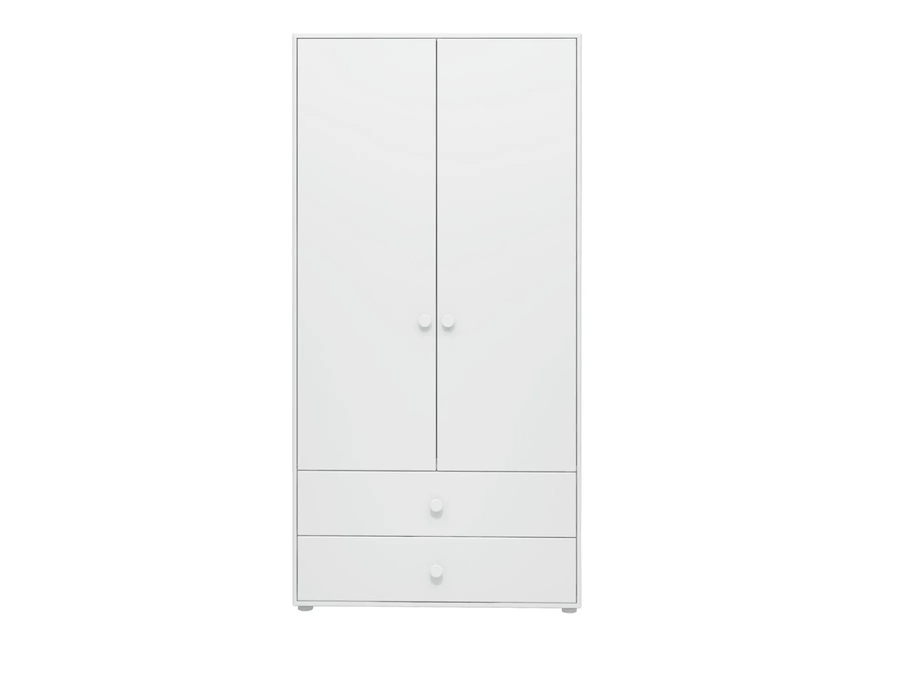 FLEXA Kleiderschrank, 2 Türen + 2 Schubladen White Cheap