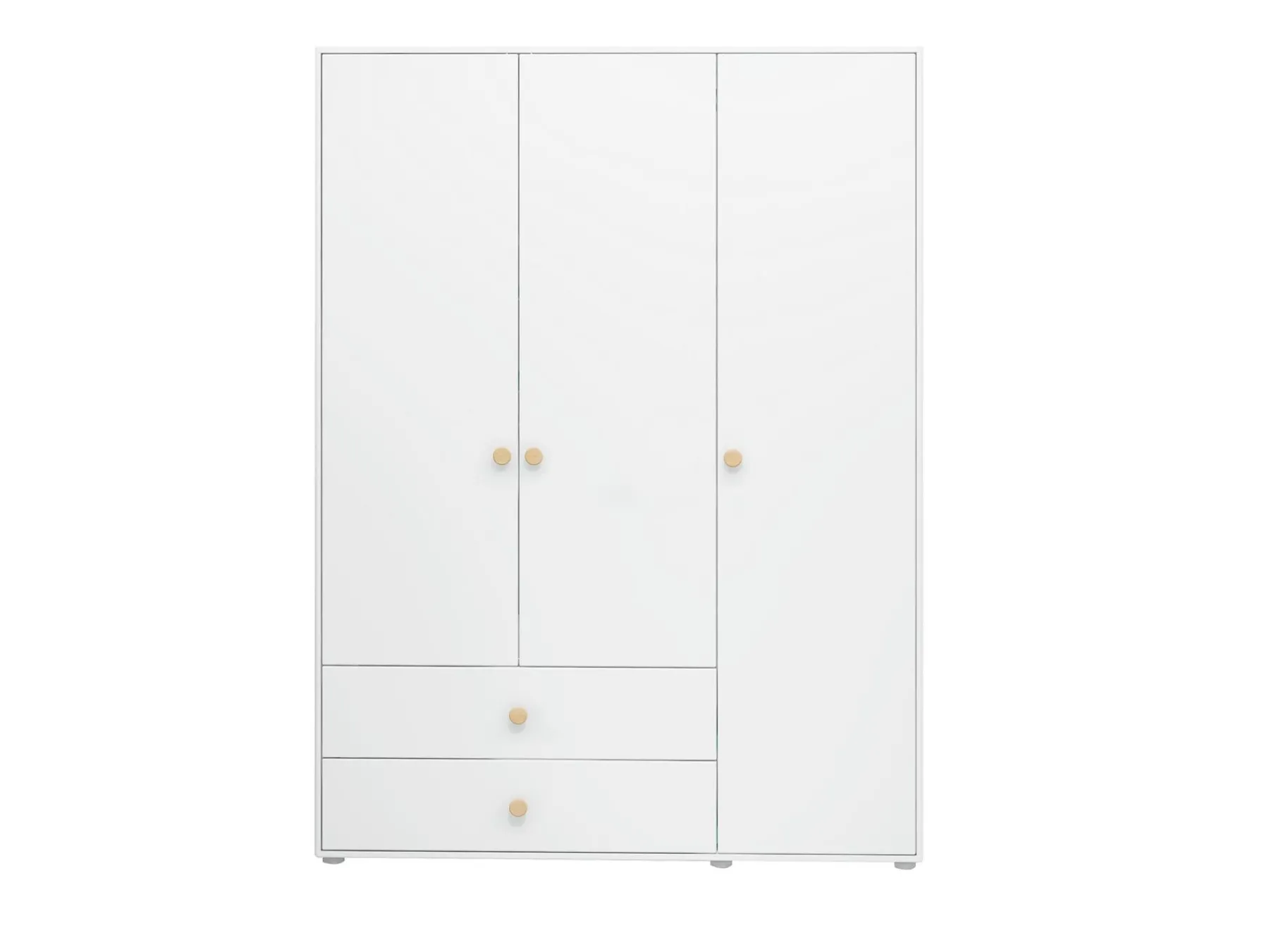 FLEXA Kleiderschrank, 3 Türen + 2 Schubladen White/oak Discount