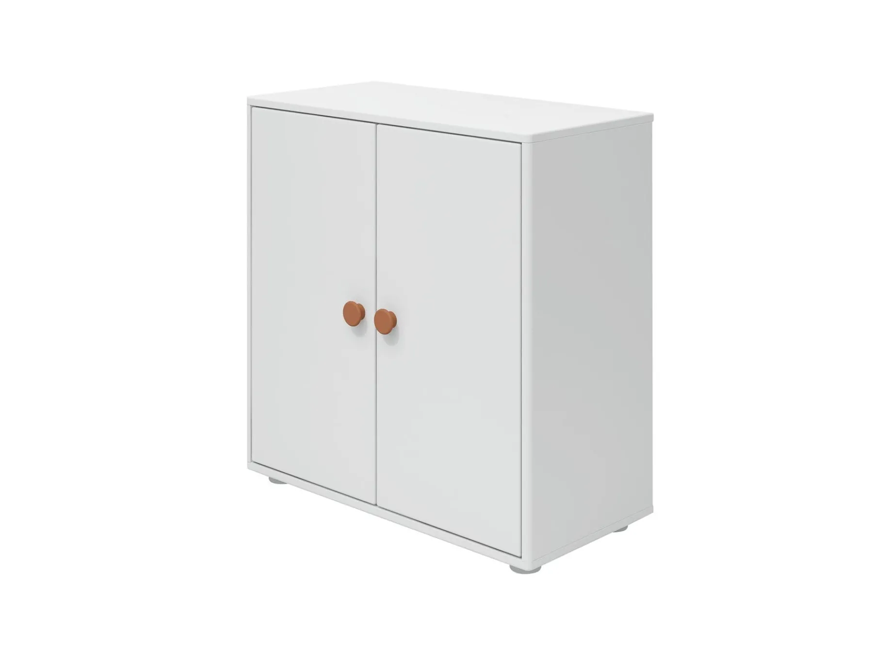 FLEXA Mini Bücherregal, 2 Türen White/blush Hot