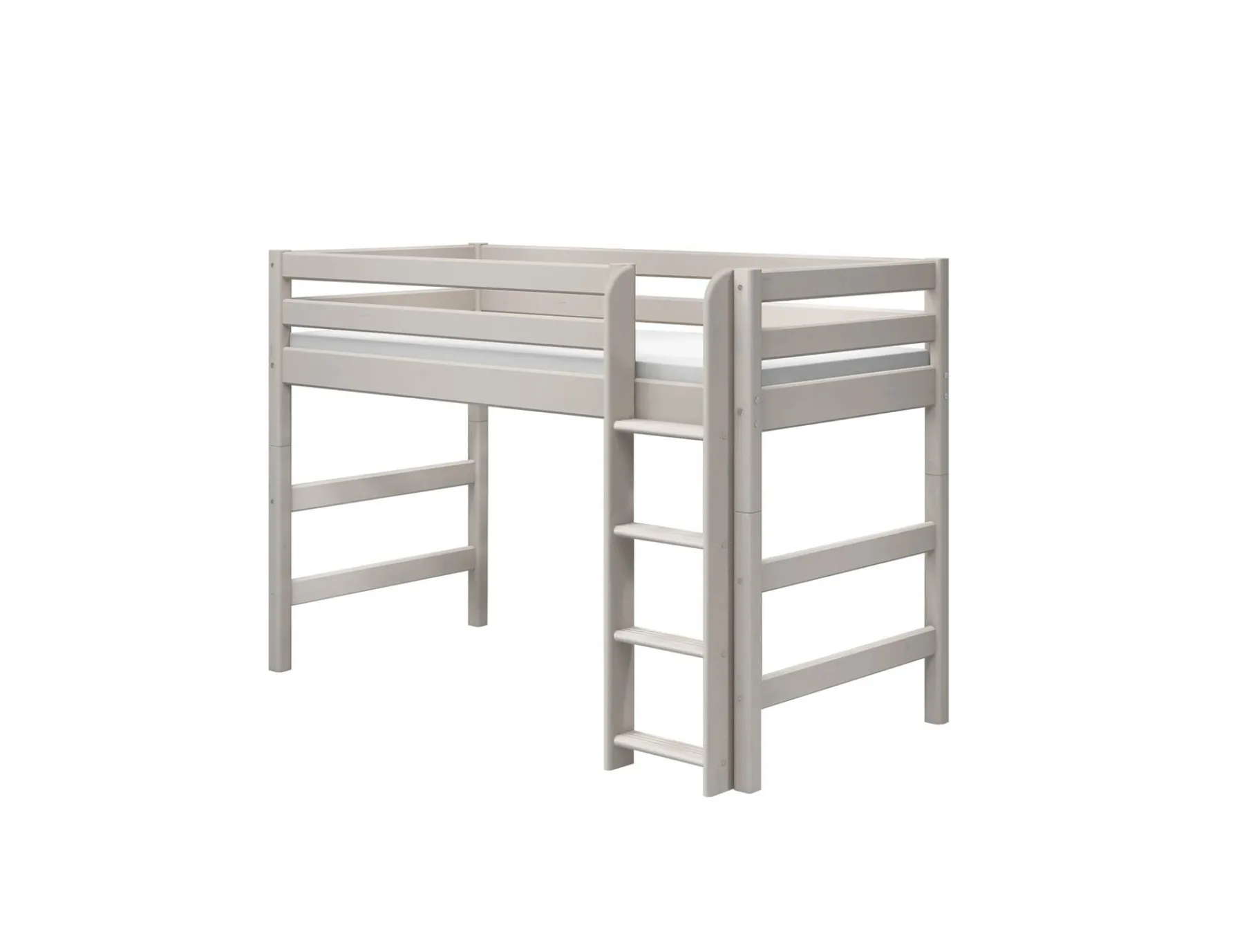 FLEXA Mittelhohes Bett m. senkrechter Leiter Greywashedpine Store