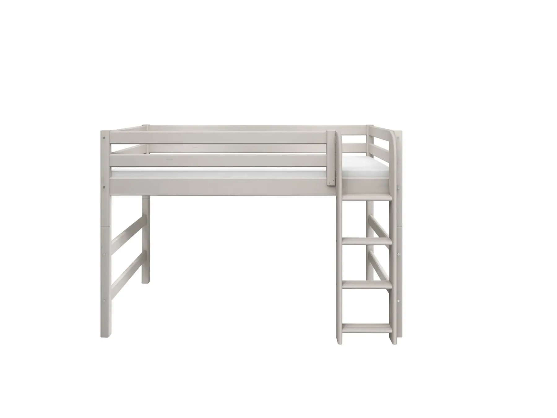 FLEXA Mittelhohes Bett m. senkrechter Leiter Greywashedpine Store