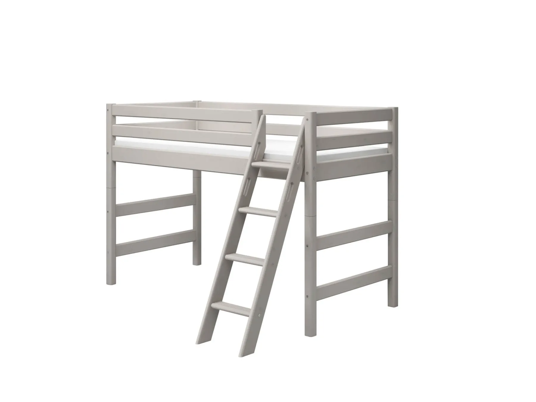 FLEXA Mittelhohes Bett mit Schrägleiter Greywashedpine Store