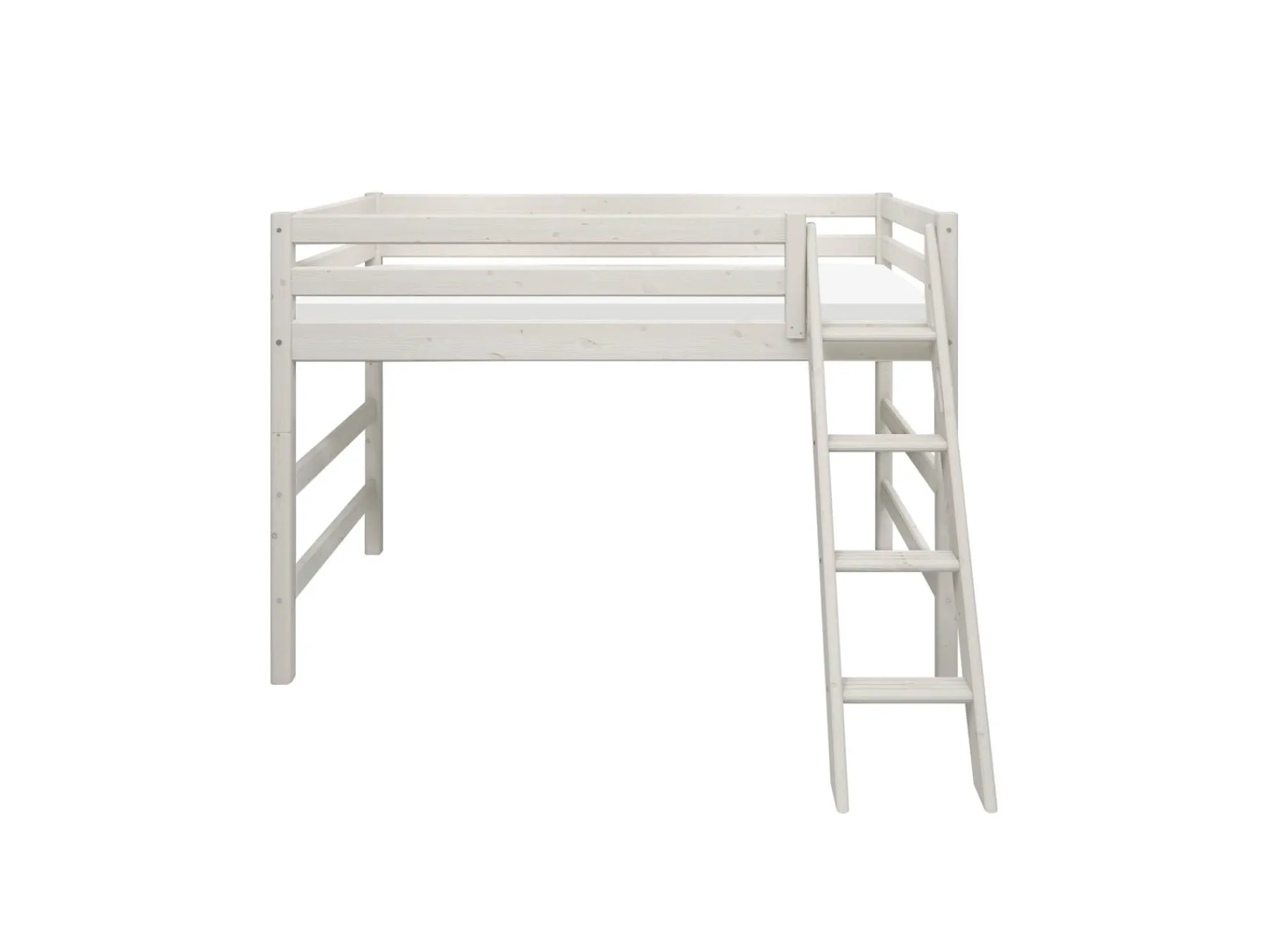 FLEXA Mittelhohes Bett mit Schrägleiter Whitewashedpine Flash Sale