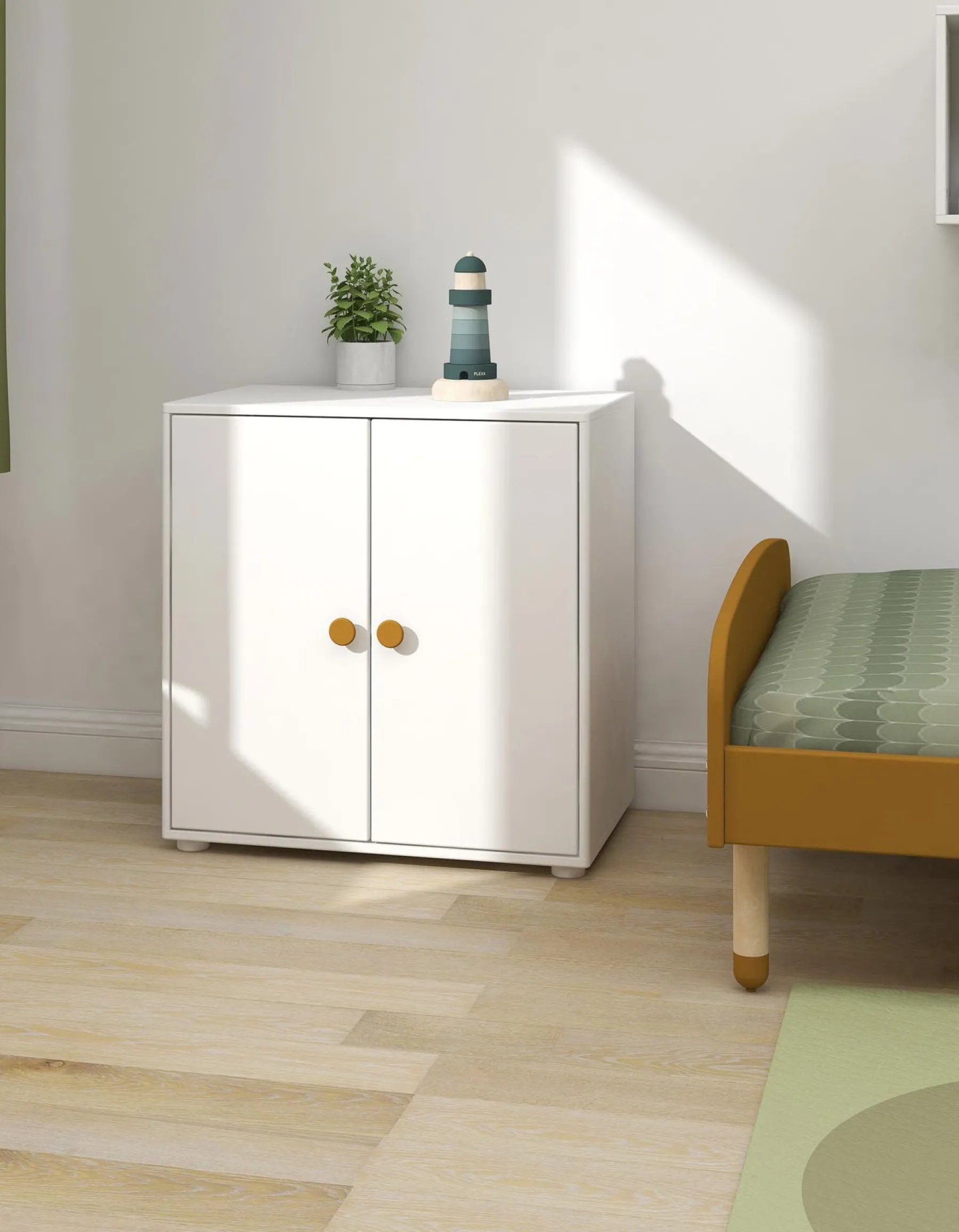 FLEXA Schrankelement, 1 Regalboden White/mustard Cheap